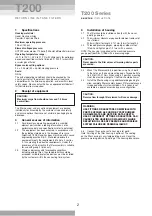 Preview for 2 page of Pall T200 Series Service Instructions Manual