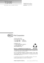 Preview for 8 page of Pall T200 Series Service Instructions Manual