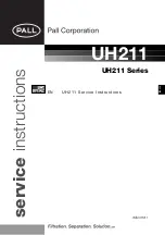 Pall UH211 Series Service Instructions Manual preview