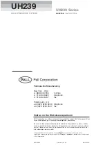 Preview for 8 page of Pall UH239 Series Service Instructions Manual