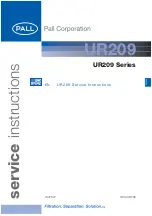 Pall UR209 Series Service Instructions Manual preview