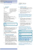 Preview for 2 page of Pall UR209 Series Service Instructions Manual