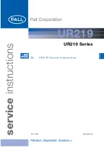 Предварительный просмотр 1 страницы Pall UR219 Series Service Instructions Manual