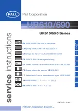 Pall UR610 Series Service Instructions Manual preview