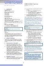 Preview for 2 page of Pall UR610 Series Service Instructions Manual