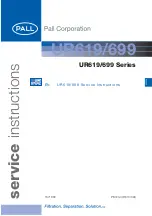 Pall UR619 Series Service Instructions Manual preview