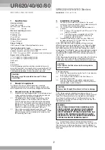 Preview for 2 page of Pall UR620 Series Service Instructions Manual