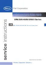 Pall UR629 Series Service Instructions Manual preview