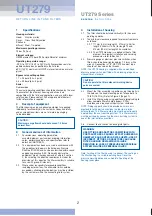 Preview for 2 page of Pall UT279 Series Service Instructions Manual