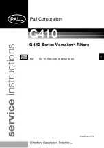 Предварительный просмотр 1 страницы Pall Versalon G410 Series Service Instructions Manual