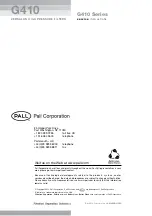 Preview for 6 page of Pall Versalon G410 Series Service Instructions Manual