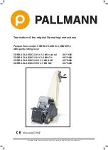 Pallmann 071845 Translation Of The Original Operating Instructions preview