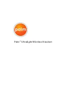 Palm Ultralight Wireless Headset User Manual preview