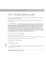 Preview for 3 page of Palm Ultralight Wireless Headset User Manual