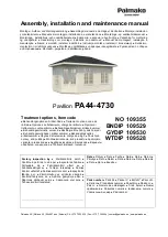 Preview for 1 page of Palmako 109355 Assembly, Installation And Maintenance Manual