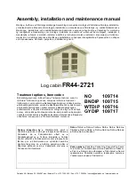 Preview for 4 page of Palmako Aubagne 5 Assembly, Installation And Maintenance Manual