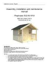 Preview for 4 page of Palmako ELD16-1818 Assembly, Installation And Maintenance Manual