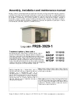 Preview for 1 page of Palmako FR28-3929-1 Assembly, Installation And Maintenance Manual