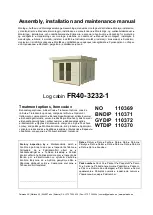 Palmako FR40-3232-1 Assembly, Installation And Maintenance Manual preview