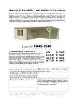 Preview for 1 page of Palmako FR40-7040 Assembly, Installation And Maintenance Manual