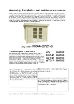 Предварительный просмотр 4 страницы Palmako FR44-2721-3 Assembly, Installation And Maintenance Manual