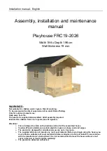 Preview for 20 page of Palmako FRC19-2026 Assembly, Installation And Maintenance Manual