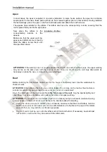 Preview for 10 page of Palmako FRF28-3829 Installation Manual