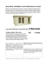 Preview for 1 page of Palmako LINDA Assembly, Installation And Maintenance Manual