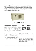 Preview for 4 page of Palmako Marseille 15 Assembly, Installation And Maintenance Manual