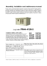 Preview for 4 page of Palmako Marseille 9 Assembly, Installation And Maintenance Manual