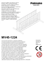 Предварительный просмотр 11 страницы Palmako MV70-1212-1 Assembly, Installation And Maintenance Manual