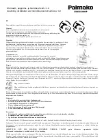 Preview for 9 page of Palmako MV70-3121-2 Assembly, Installation And Maintenance Instructions