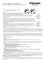 Preview for 11 page of Palmako MV70-3121-2 Assembly, Installation And Maintenance Instructions