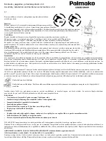 Preview for 22 page of Palmako MV70-3731 Assembly, Installation & Maintenance Instructions