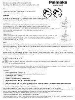 Preview for 24 page of Palmako MV70-3731 Assembly, Installation & Maintenance Instructions