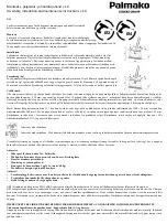 Preview for 32 page of Palmako MV70-3731 Assembly, Installation & Maintenance Instructions