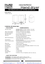 Предварительный просмотр 2 страницы Palmer Fixture HD-0960/0961-17 Manual