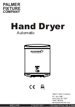 Preview for 1 page of Palmer Fixture HD0950-09 Operating Instructions And Parts Manual