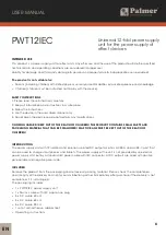 Предварительный просмотр 8 страницы Palmer PWT12IEC User Manual