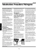 Предварительный просмотр 22 страницы Palmgren 118091099 Operating Instructions And Parts Manual