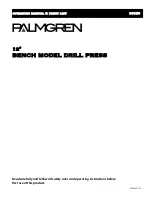 Preview for 1 page of Palmgren 80150 Operating Manual And Parts List