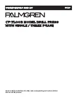 Preview for 1 page of Palmgren 80177 Operating Manual & Parts List