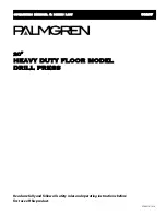 Предварительный просмотр 1 страницы Palmgren 80207 Operating Manual & Parts List