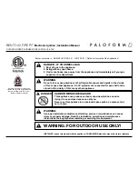 Preview for 1 page of Paloform Bento 42 E Owners And Installation Manual