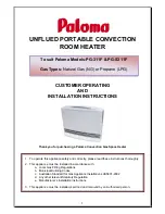 Paloma PG-311F Installation Instructions Manual preview