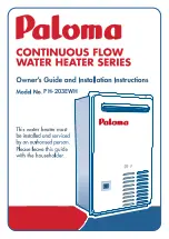 Preview for 1 page of Paloma PH-203EWH Owner'S Manual And Installation Instructions