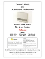 Paloma PRS-150N Owner'S Manual And Installation Instructions preview