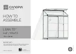 Palram CANOPIA LEAN TO 0.6x1.3 Assembly Instructions Manual preview