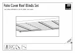 Preview for 1 page of Palram Patio Cover Roof Blinds Set Manual