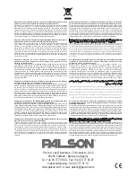 Preview for 134 page of PALSON CAPRICE Operating Instructions Manual